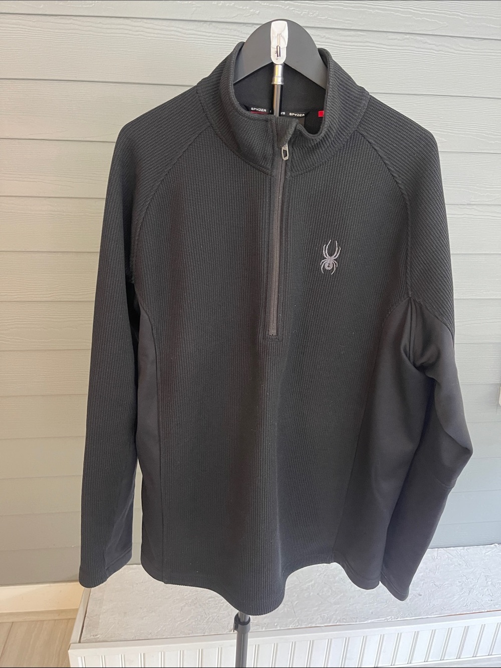 Spyder Men's Black Quarter-Zip Performance Pullover Size XXL